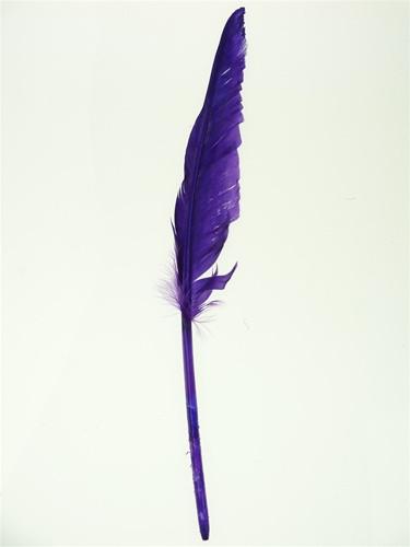 Duck Feather Decorative, 14-inch, 10-Piece, Purple