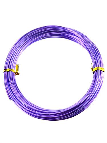 Decorative Aluminum Wire, 2mm, 13-yard, Purple
