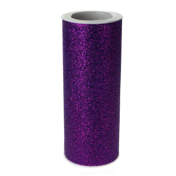 Glitter Tulle Spool Roll, 6-Inch, 10 Yards, Purple