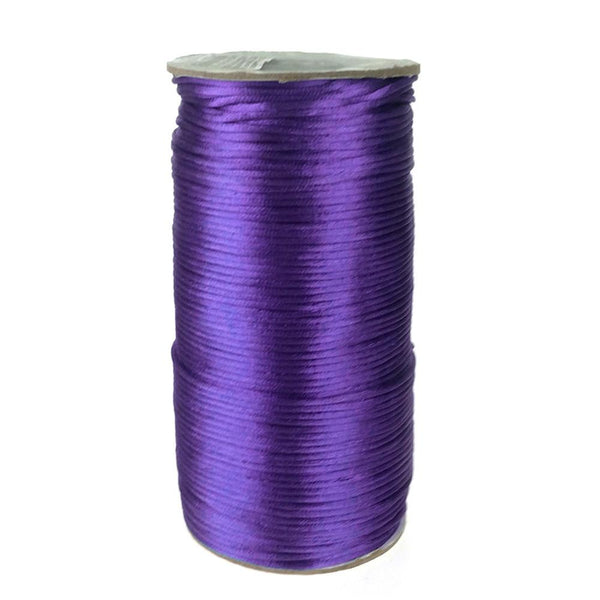 Satin Rattail Cord Chinese Knot, 1/16-Inch, 200 Yards, Purple