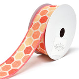 Variation Hex Wired Printed Canvas Ribbon, 1-1/2-Inch, 10-Yard