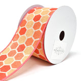 Variation Hex Wired Printed Canvas Ribbon, 2-1/2-Inch, 10-Yard