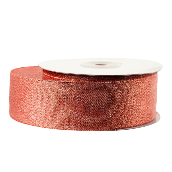 Metallic Taffeta Christmas Ribbon, 1-1/2-inch, 25-yard, Red
