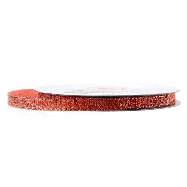 Metallic Taffeta Christmas Ribbon, 1/4-inch, 25-yard, Red