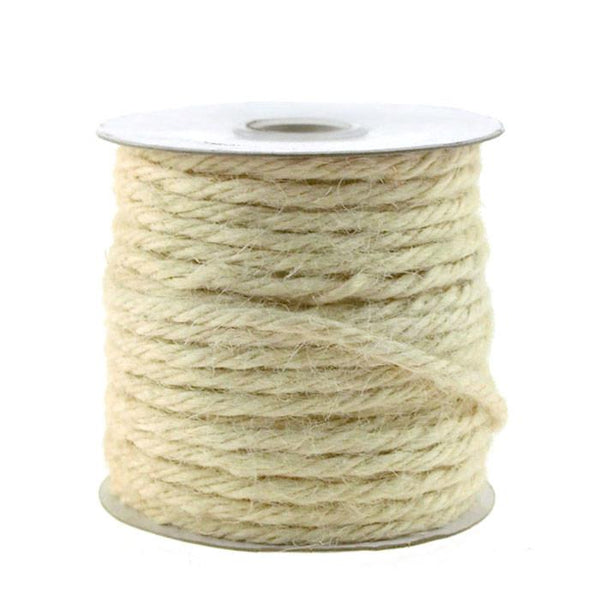 Jute Twine Cord Rope Ribbon, 1/8-Inch, 25 Yards, Off White