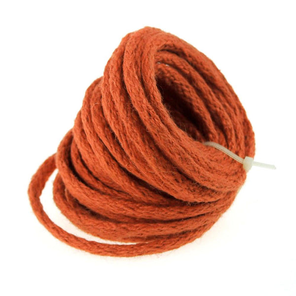 Wired Jute Cord Rope Packaging, 8mm, 9 Yards, Coral