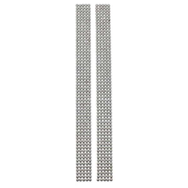 Rhinestone Dots Sticker Strips, Silver, 11-3/4-Inch, 2-Count