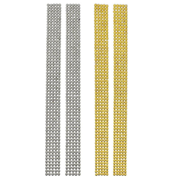 Rhinestone Dots Sticker Strips, 11-3/4-Inch, 2-Count