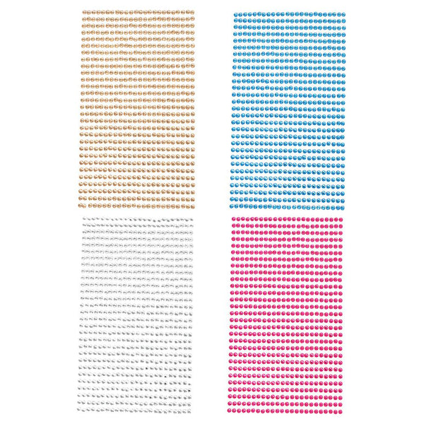 Rhinestone Gems Sticker Strips, 3/32-Inch, 29-Count
