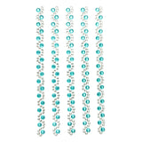 Self Adhesive Rhinestone Stickers, Wave, 5-Count