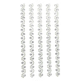 Self Adhesive Rhinestone Stickers, Wave, 5-Count