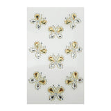 Self Adhesive Butterfly Rhinestone Stickers, 9-count