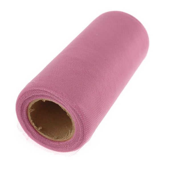 Premium American Tulle Spool Roll, Made in the USA, 6-Inch, 25 Yardsd, Radiant Orchid