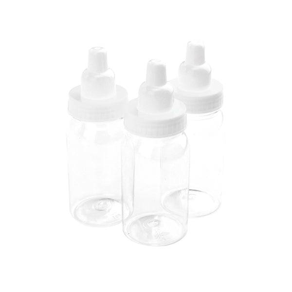 Mini Bottle Baby Shower Favors, 4-1/4-Inch, 3-Count, White