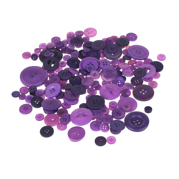 Assorted Mixed Color Buttons, 85-Grams, Vibrance