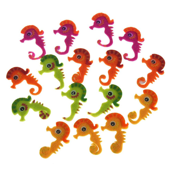 Self-Adhesive Sea Horse Felt Die Cuts, 1-3/4-Inch, 16-Count