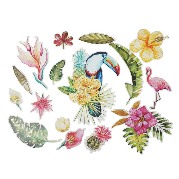 Tropicana Foil Craft Embellishment Die Cuts, Assorted, 29-Piece