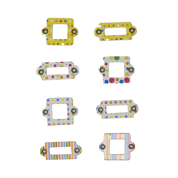 Assorted Tag Medley with Grommets, Chipboard Style, 8-Piece