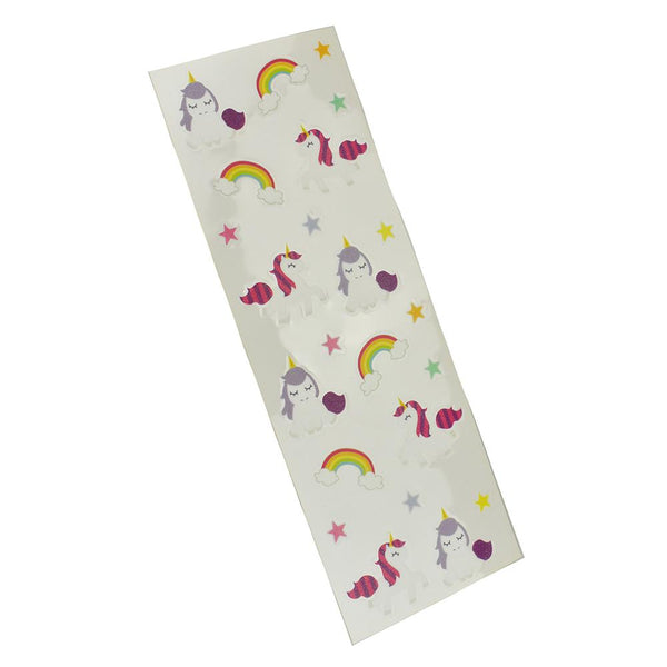 Unicorn, Star and Rainbow Stickers, Assorted Sizes, 23-Stickers