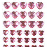 Heart Shaped Rhinestone Stickers, Assorted Sizes, 54-Count