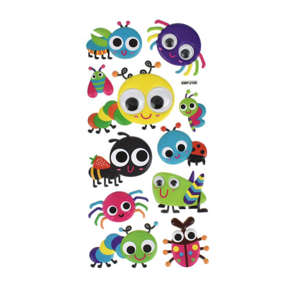 A Bug's Life Googly Eye Puffy Stickers, 11-Piece