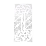 Elegant Scroll Swirl Foil Corner Stickers, 32-Piece