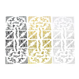 Elegant Scroll Swirl Foil Corner Stickers, 32-Piece