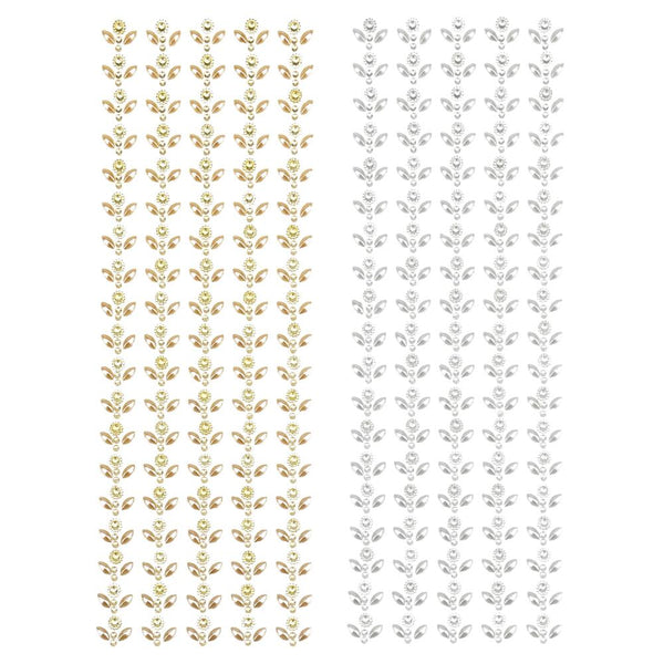 Pearl Floral Jewel Border Stickers, 5-Count