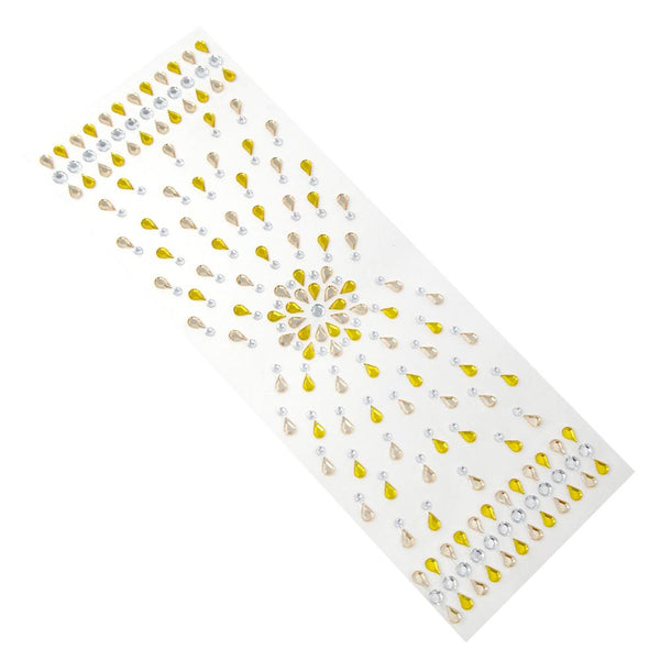 Starburst Gem Art Craft 3D Stickers, Gold, 115-Piece
