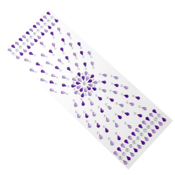 Starburst Gem Art Craft 3D Stickers, Viola, 115-Piece