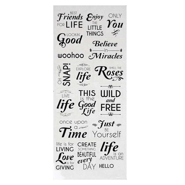 Explore Life Sayings Clear Photo Safe Stickers, 18-Count