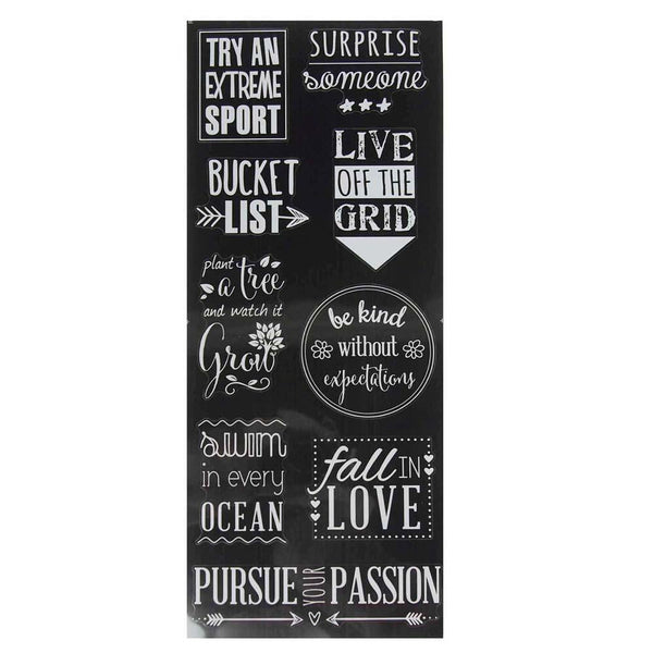 Bucket List Clear Photo Safe Stickers, 9-Count