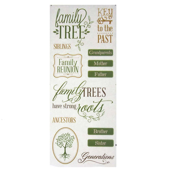 Family Tree Clear Photo Safe Stickers, 13-Count