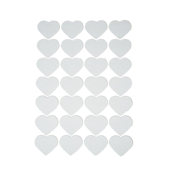 Craft Cotton Canvas Heart Stickers, 1-7/8-Inch, 28-Count
