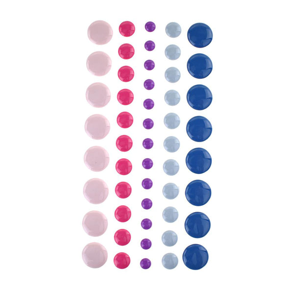 Adhesive Enamel Dot Stickers, 51-Piece, Deco