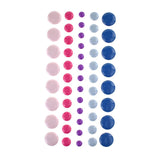 Adhesive Enamel Dot Stickers, 51-Piece