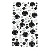 Round Bubble Gems 3D Rhinestone Stickers, 100-Piece