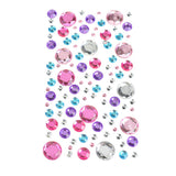 Round Bubble Gems 3D Rhinestone Stickers, 100-Piece