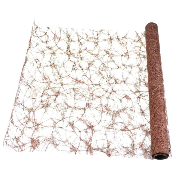 Rustic Faux Sisal Web Ribbon, Rose Gold, 20-Inch, 5-Yard