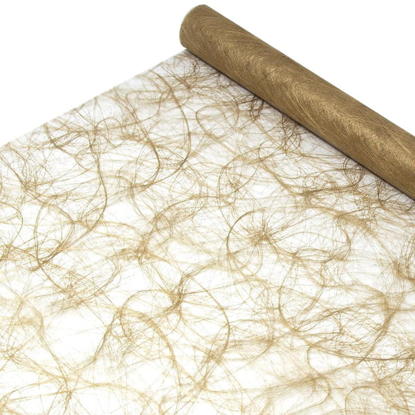 Soft Pliable Fiberweb Sisal Mesh Wrap, 20-Inch, 5-Yard, Metallic Gold