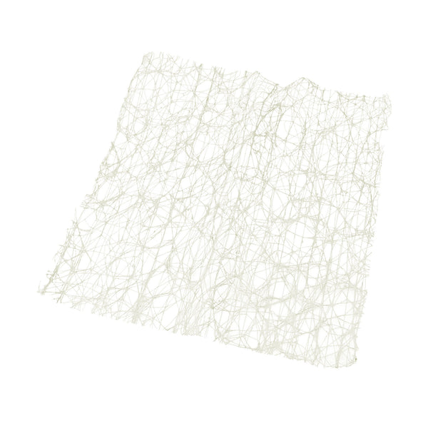 Rustic Faux Sisal Square, Off-White, 16-Inch