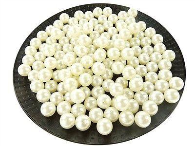 Plastic Pearl Beads Vase Filler, 14mm, 322-Piece, Ivory