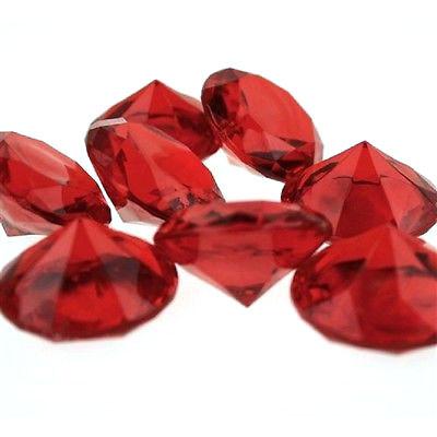 Arylic Jumbo Diamond Table Scatter, 1-1/2-inch, 30-piece, Red