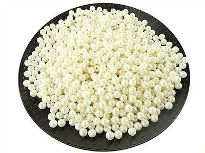 Plastic Pearl Beads Vase Filler, 10mm, 880-Piece, Ivory