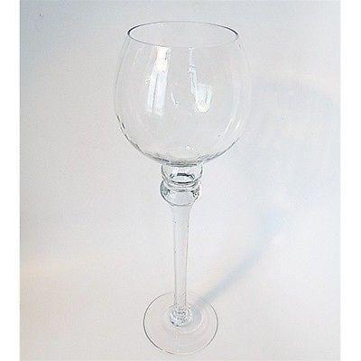 Goblet Glass Candle Holder Table Centerpiece, 14-Inch
