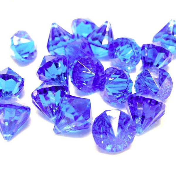 Acrylic Crystal Hanging Decor, 1-Inch, 100-Piece, Royal Blue