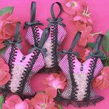 Lingerie Corset Sachet Bags Bridal Shower, 4-1/4-Inch, 12-pack