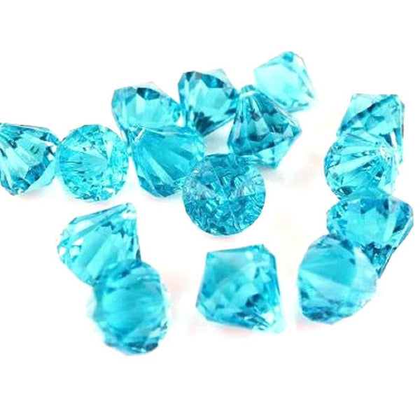 Acrylic Crystal Hanging Decor, 1-Inch, 100-Piece, Turquoise