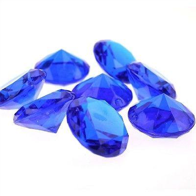 Acrylic Jumbo Diamond Table Scatter, 1-1/2-Inch, 30-Piece, Royal Blue