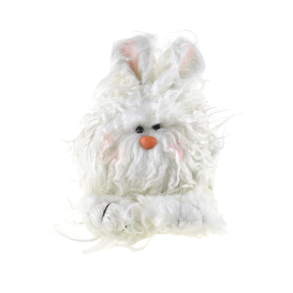 Small Plush Furry Angora Easter Bunny, 8-Inch